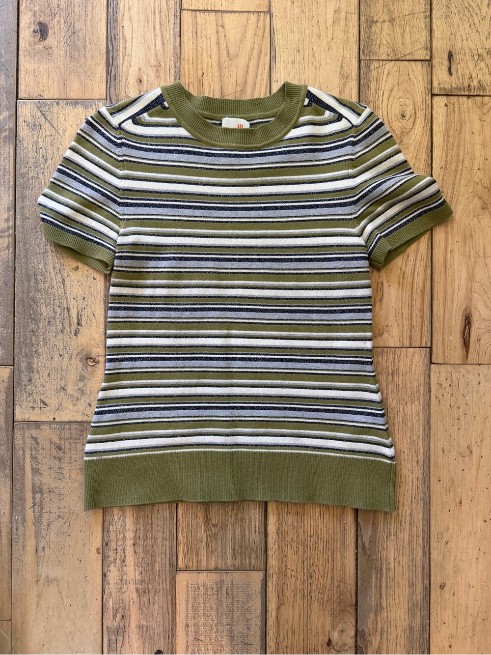JoosTricot Stripe Short Sleeve Crew Neck Tee